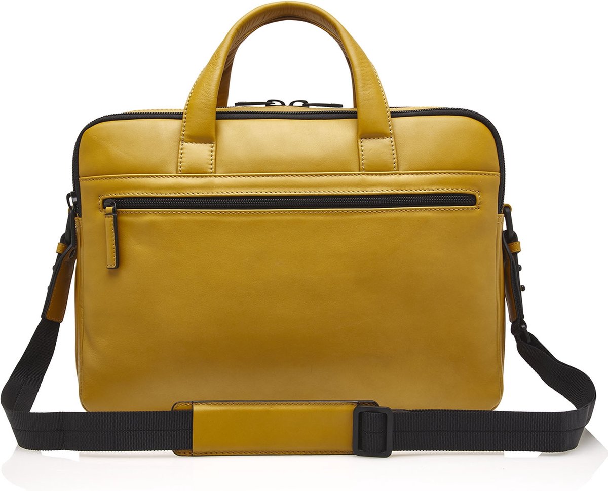 Castelijn & Beerens - Nappa X Charlie laptoptas 15,6” RFID | geel -