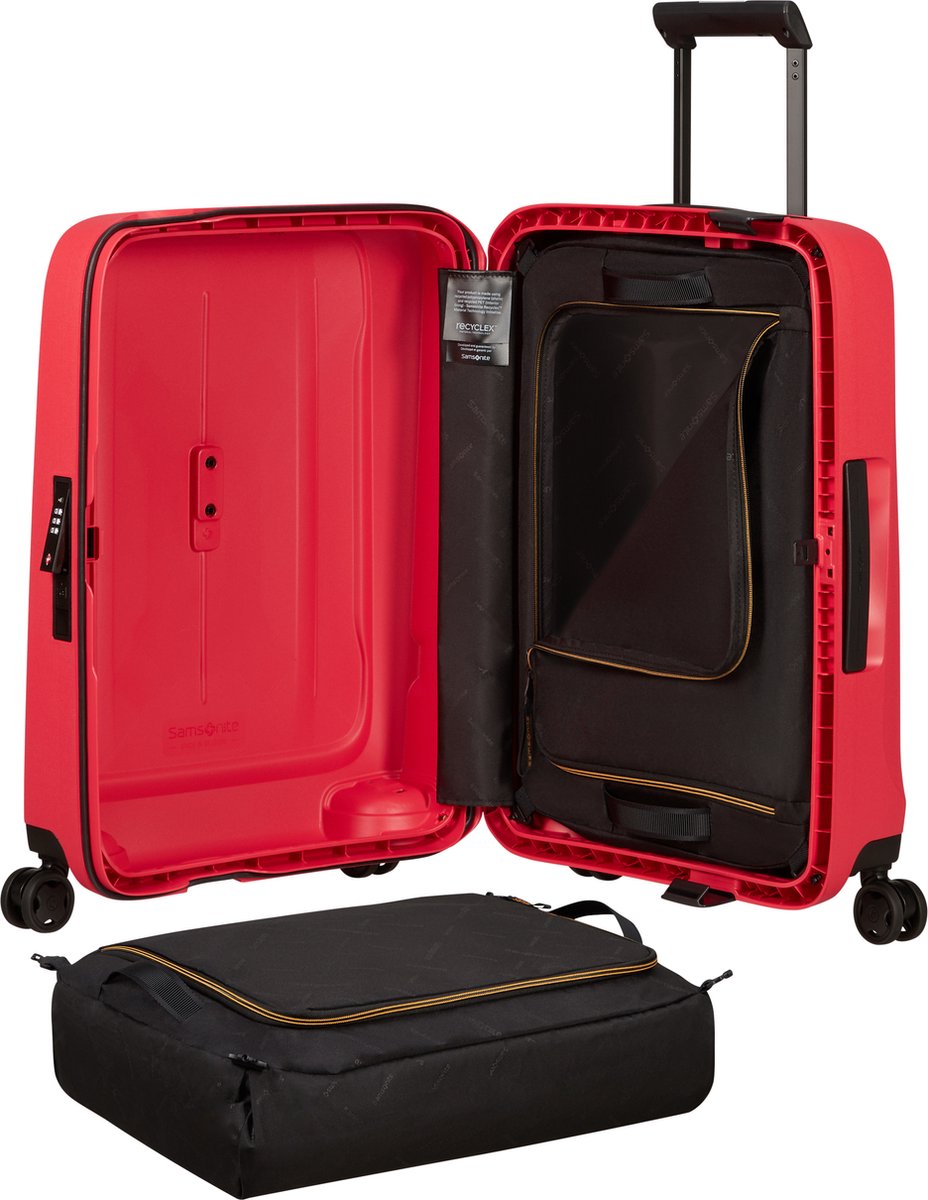 Samsonite Reiskoffer - Essens Spinner (4 wielen) 55 cm handbagage - Hibiscus Red - 2.6 kg