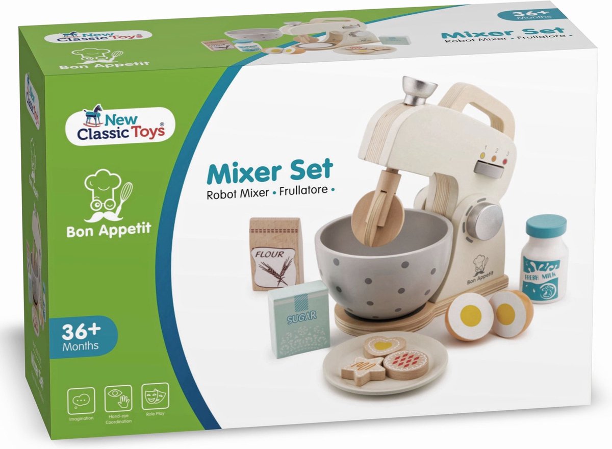 New Classic Toys - Speelgoedkeukenmachine - Mixer Set
