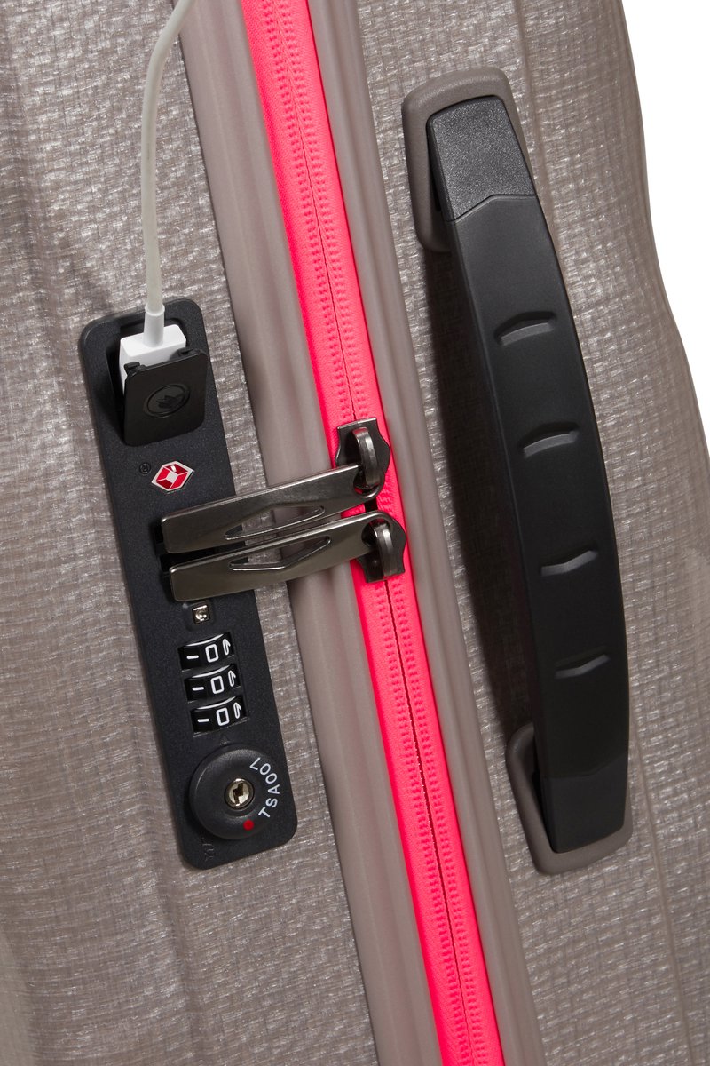 Samsonite Reiskoffer - C-Lite Spinner uitbreidbaar (4 wielen) 55 cm handbagage -Pearl/Fuchsia - 2.1 kg