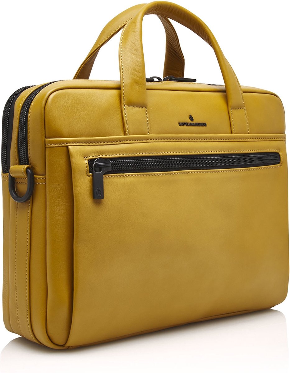 Castelijn & Beerens - Nappa X Charlie laptoptas 15,6” RFID | geel -