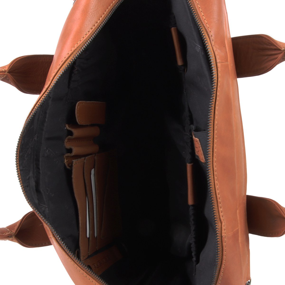 Plevier Gherkin laptoptas 15.6 inch cognac.