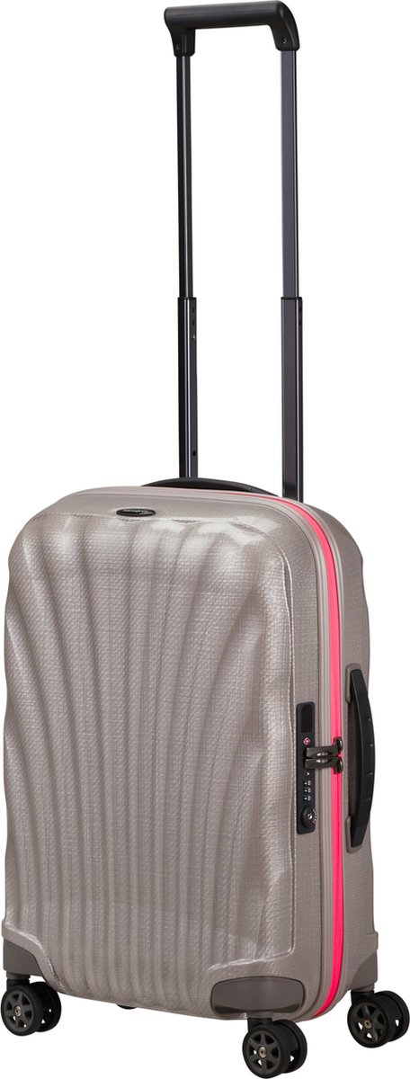 Samsonite Reiskoffer - C-Lite Spinner uitbreidbaar (4 wielen) 55 cm handbagage -Pearl/Fuchsia - 2.1 kg