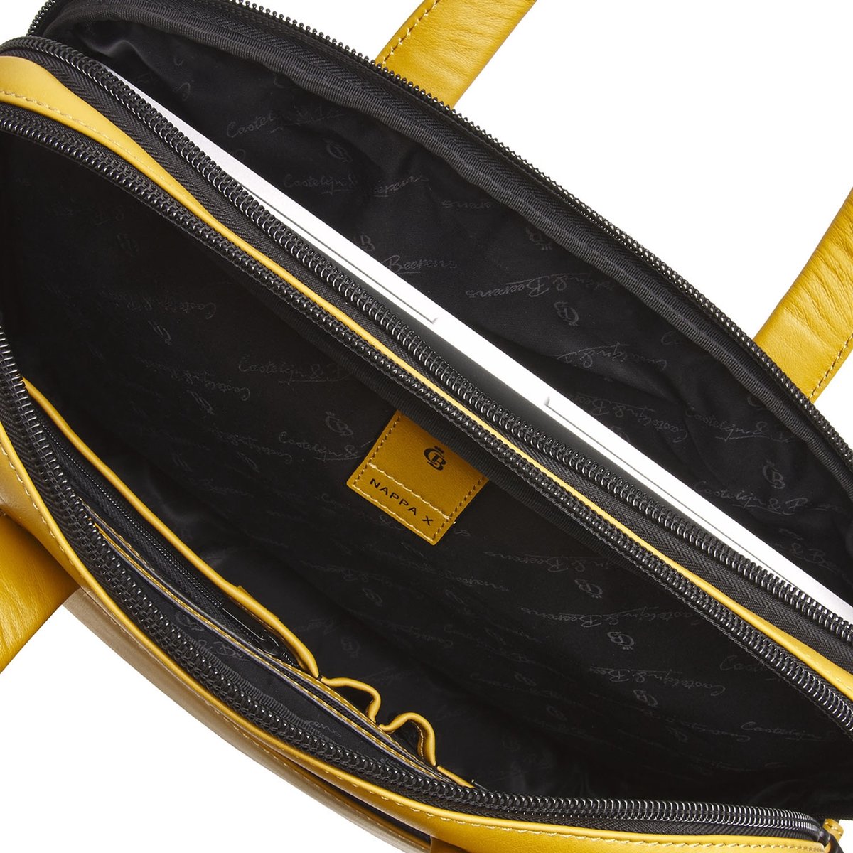 Castelijn & Beerens - Nappa X Charlie laptoptas 15,6” RFID | geel -