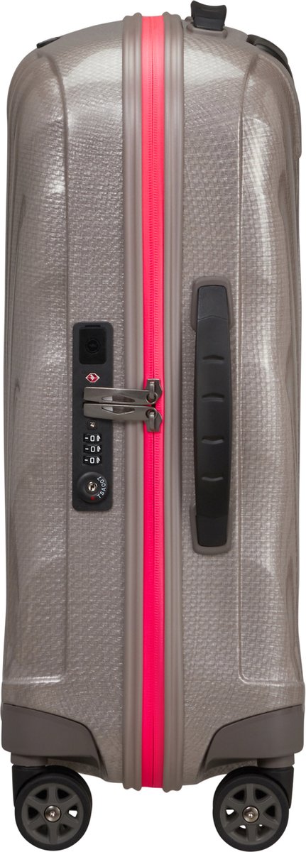 Samsonite Reiskoffer - C-Lite Spinner uitbreidbaar (4 wielen) 55 cm handbagage -Pearl/Fuchsia - 2.1 kg