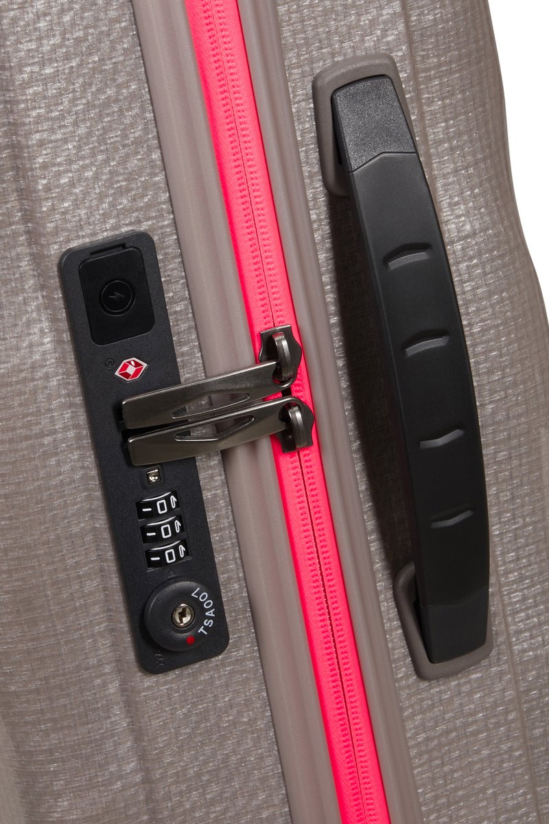 Samsonite Reiskoffer - C-Lite Spinner uitbreidbaar (4 wielen) 55 cm handbagage -Pearl/Fuchsia - 2.1 kg