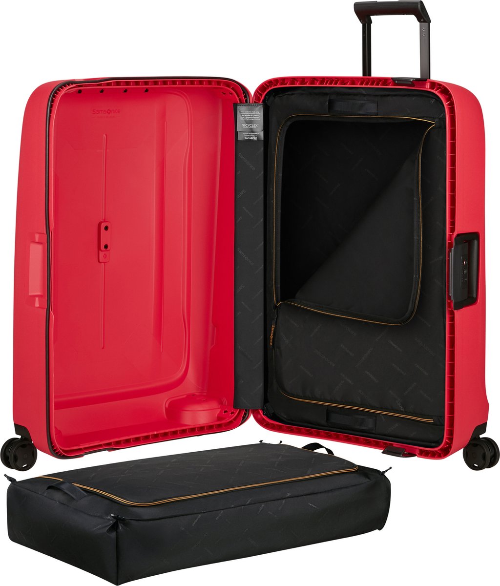 Samsonite Reiskoffer - Essens Spinner (4 wielen) 75 cm - Hibiscus Red - 4.2 kg