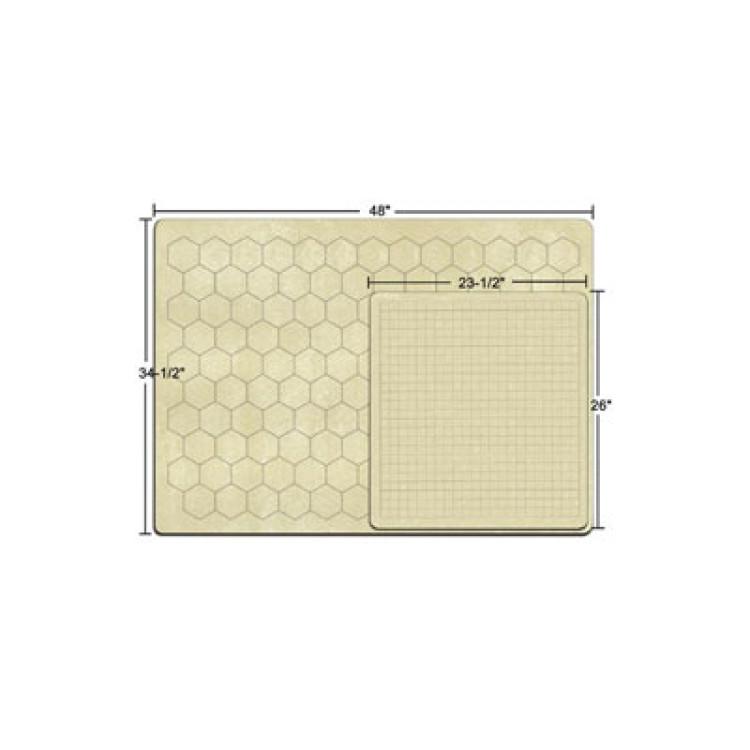 Reversible Battlemat 1,5 Squares & 1,5 Hexes