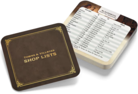 World at a Glance: 5E Towns & Villages Shop Cards