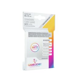 SLEEVES Matte Board Game - Standard Card Game Size - Grey 66x91mm (50)