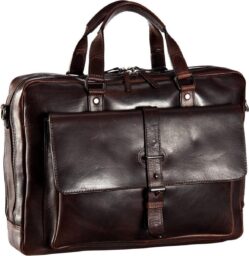 Leonhard Heyden Roma laptoptas 2-vaks met voorvak 13 inch - Bruin