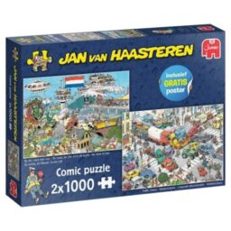 Verkeerschaos & Ter Land, ter Zee en in de lucht - Jan van Haasteren (2x 1000)