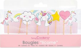 ScrapCooking Kaarsen - Eenhoorn - Set/8