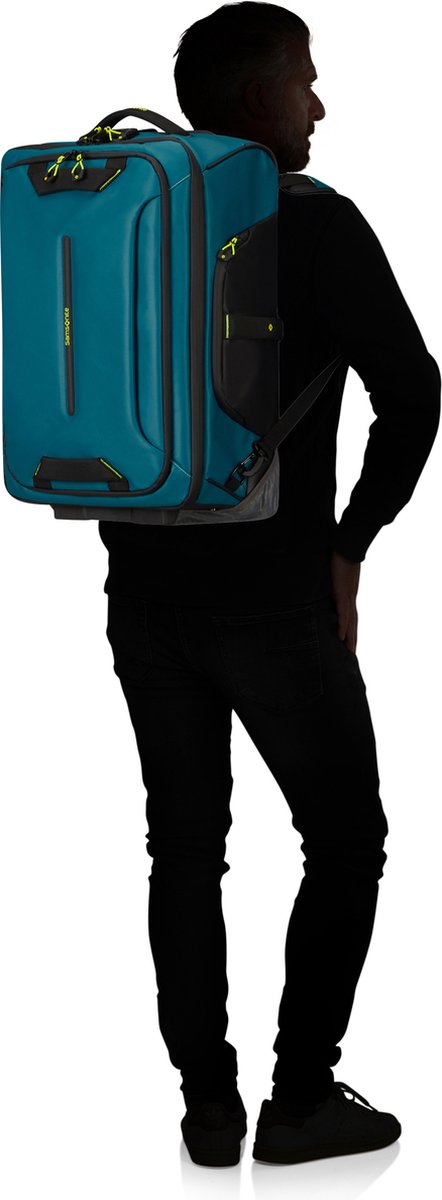Samsonite Reistas/backpack Met Wielen - Ecodiver 55 cm (Handbagage)- Petrol Blue/Lime - 2.5 kg