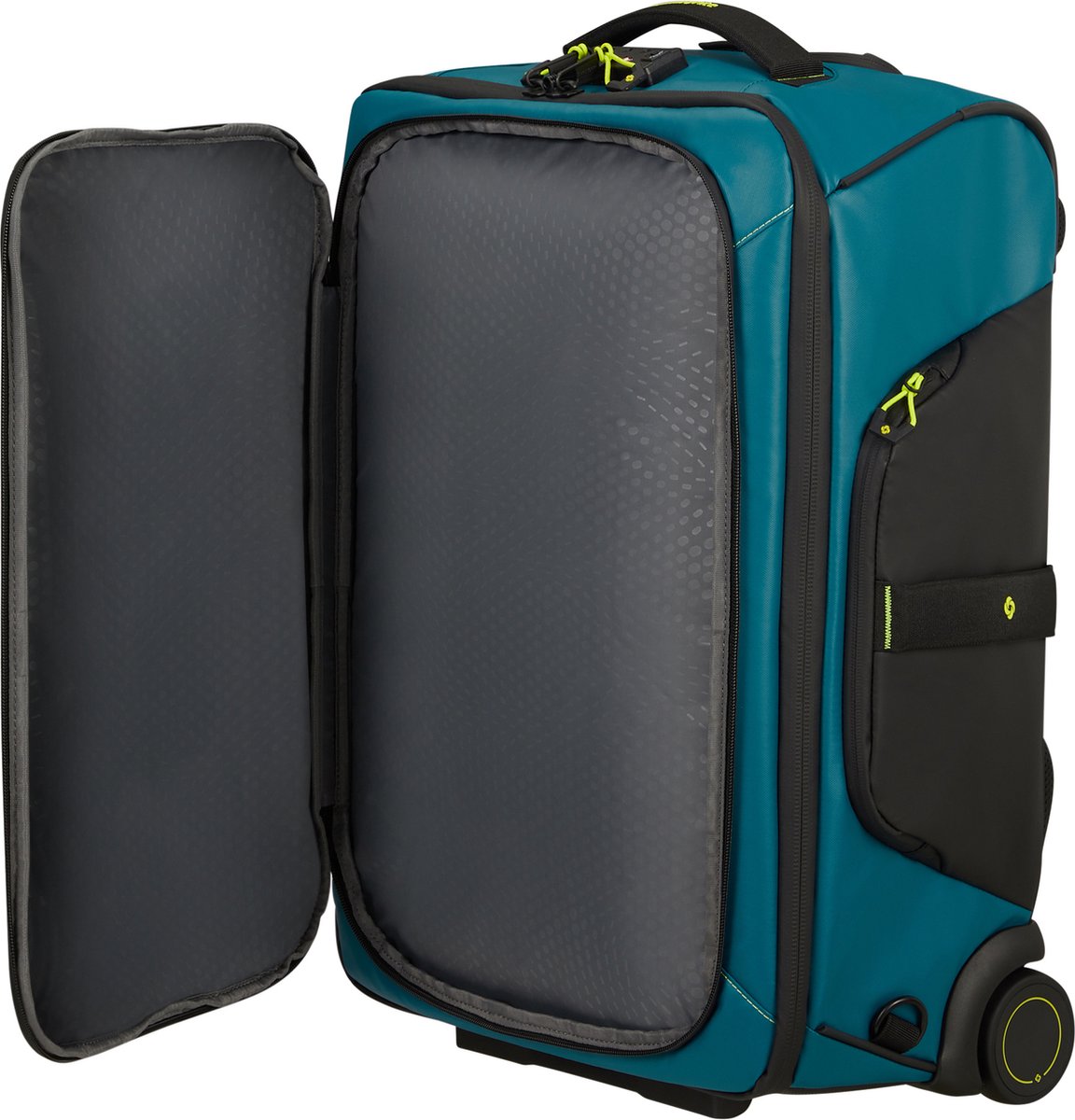 Samsonite Reistas/backpack Met Wielen - Ecodiver 55 cm (Handbagage)- Petrol Blue/Lime - 2.5 kg