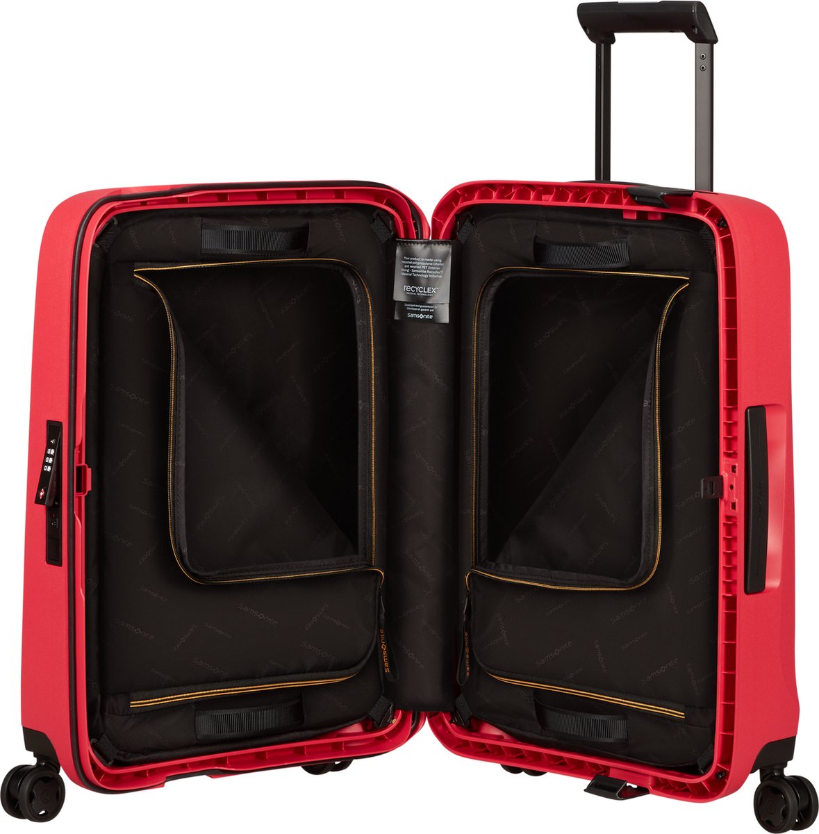 Samsonite Reiskoffer - Essens Spinner (4 wielen) 55 cm handbagage - Hibiscus Red - 2.6 kg