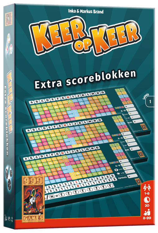 Keer op Keer Scoreblok twee stuks Level 1